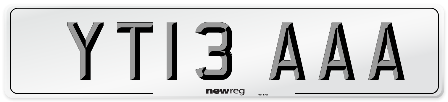 YT13 AAA Number Plate from New Reg